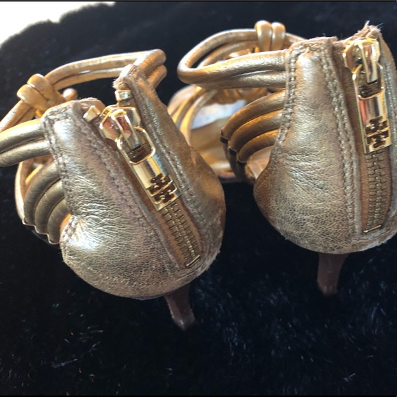 Tory Burch gold classic sandals size 8.5 GORGEOUS! - Picture 6 of 8